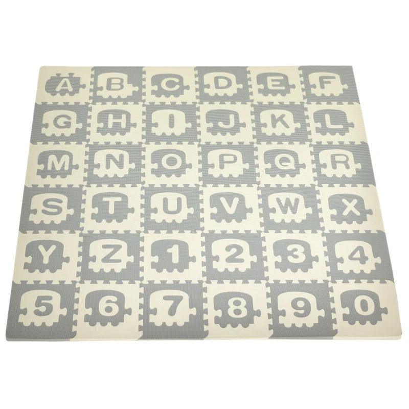 Qaba Kids Foam Puzzle Number and Letter Baby Alphabet Play Mat Learning Toy with Puzzle Pieces Inside Each Interlocking Tile, 35 Sq. Ft.