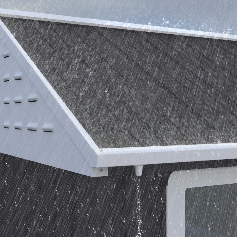 Outsunny 8' x 6' Metal Garden Storage Shed, Extra Large Outdoor Tool Storage House w/ Doors, Window and Air Vents, Dark Gray