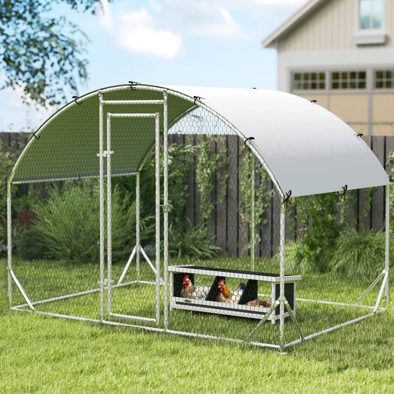 PawHut Nesting Boxes for Chickens, Chicken Coop Accessories with Asphalt Roof for Indoor Outdoor Use, Up to 3 Hens