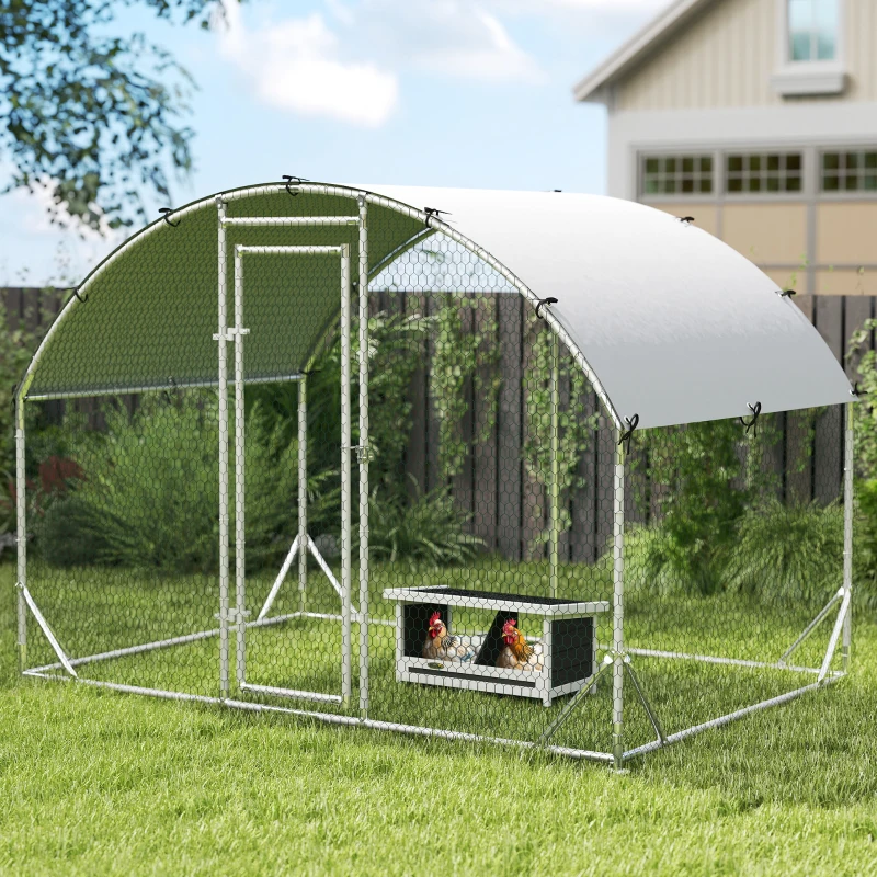 PawHut Nesting Boxes for Chickens, Chicken Coop Accessories with Asphalt Roof for Indoor Outdoor Use, Up to 2 Hens