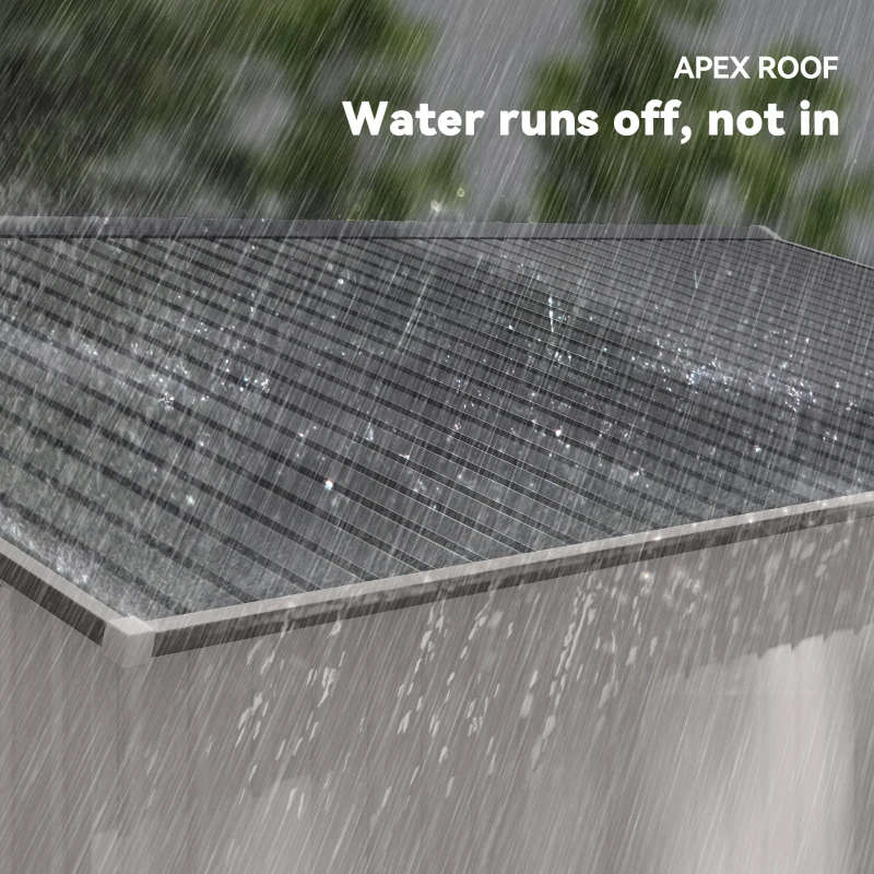 Outsunny 11' x 9' Metal Storage Shed Garden Tool House with Double Sliding Doors, 4 Air Vents for Backyard, Patio, Silver