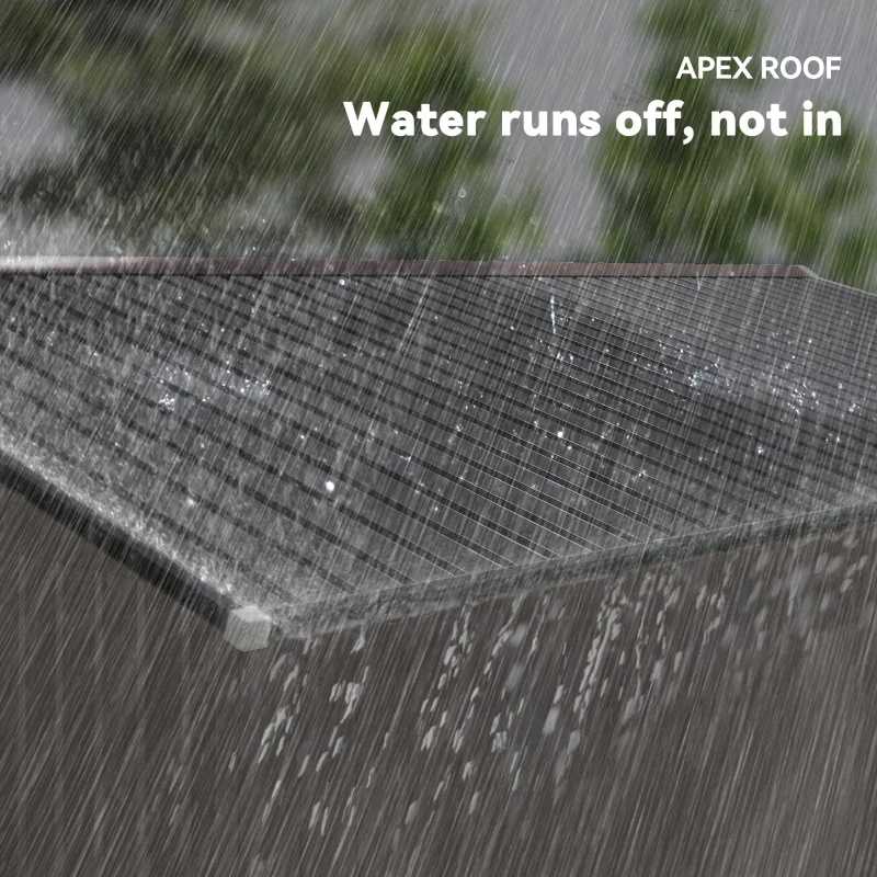 Outsunny 11' x 9' Metal Storage Shed Garden Tool House with Double Sliding Doors, 4 Air Vents for Backyard, Patio, Brown