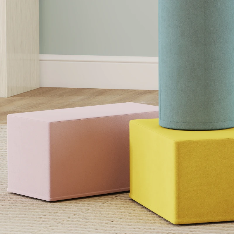 Qaba Climbing Toys for Toddlers with Removable Cover, Indoor Activity Play Set for Crawling, Sliding, Orange/Green