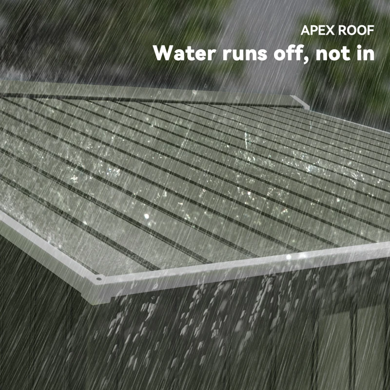 Outsunny 9' x 6' Outdoor Storage Shed, Garden Tool Metal Shed with Foundation Kit, Double Lockable Door, Air Vents and Sloping Roof, for Backyard, Patio, Lawn, Green