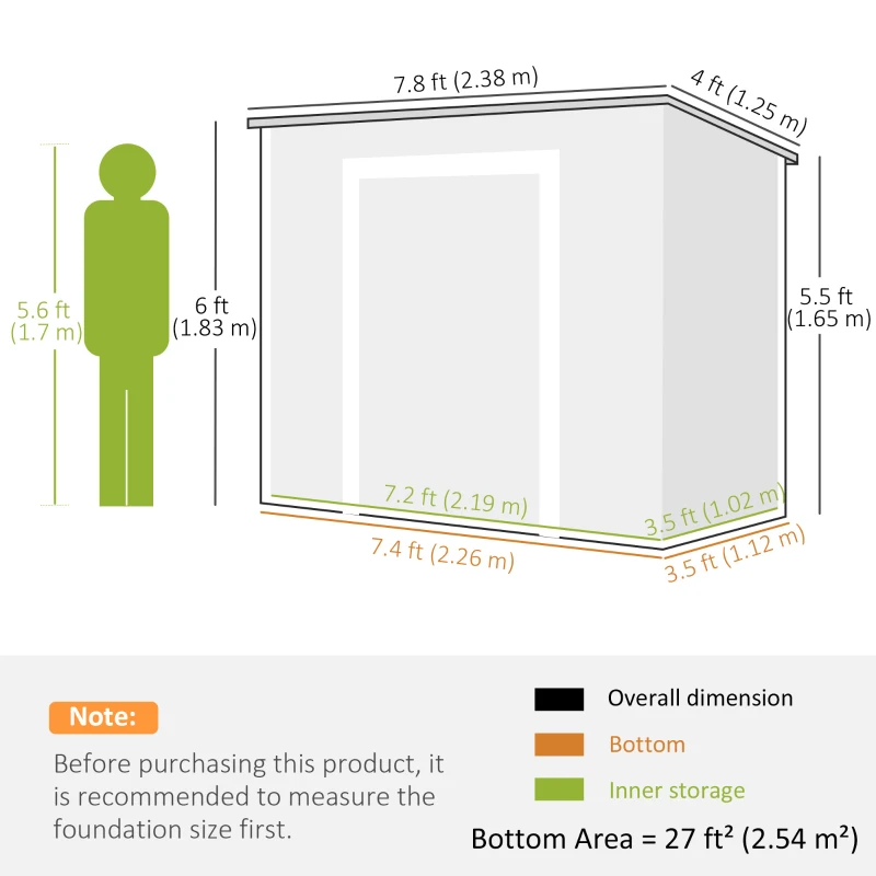Outsunny 8' x 4' Resin Outdoor Storage Shed with Floor, Window, Lockable Doors and Vents for Backyard Patio Lawn, Light Grey