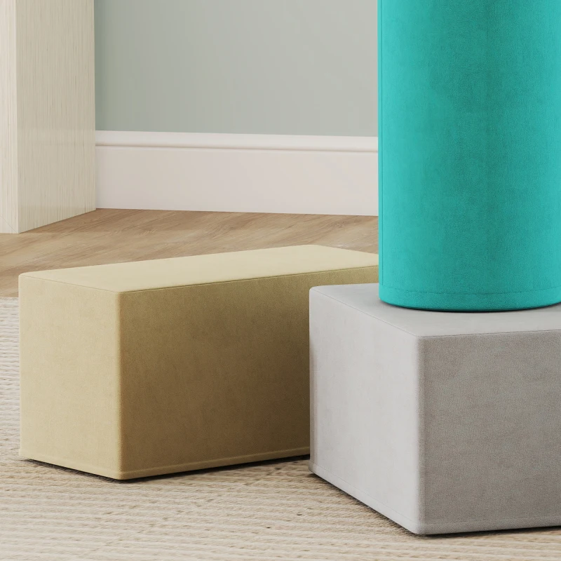 Qaba Climbing Toys for Toddlers with Removable Cover, Indoor Activity Play Set for Crawling, Sliding, Blue/Green