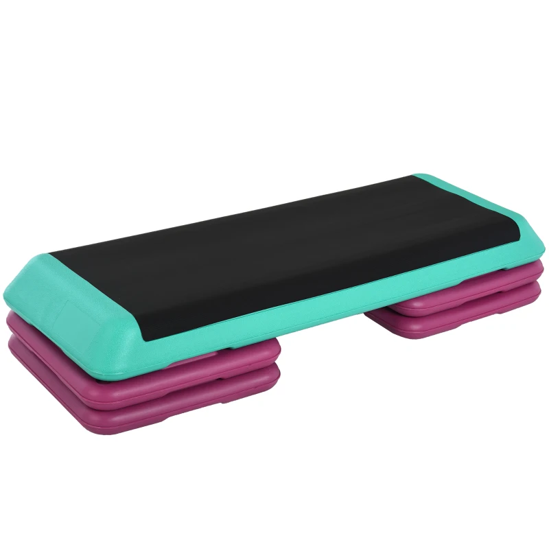 Soozier 3.9"/5.9"/7.9" Aerobic Stepper Exercise with Non-Slip Top for Home, Office, Indoor, Outdoor, Multicolour
