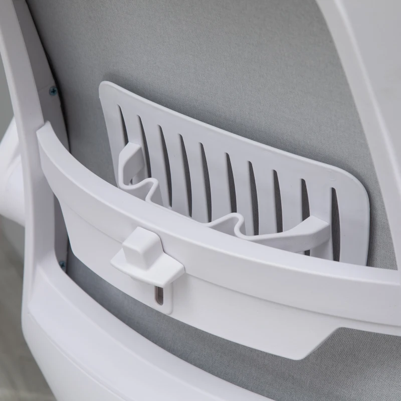 Vinsetto Office Chair 360° Swivel Task Desk Breathable Fabric Computer Chair with Flip-up Arms and Adjustable Height, Grey