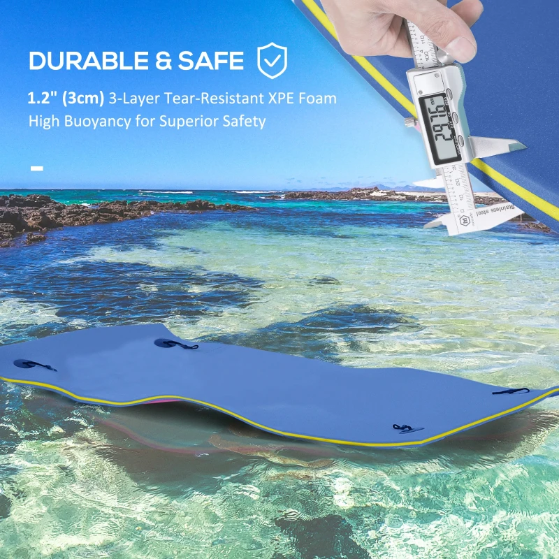 Soozier 7.5x4ft Floating Mat Floating Lily Pad Water Carpet Float Aqua Mat Water Recreation and Relaxing in Pool Beach Lake