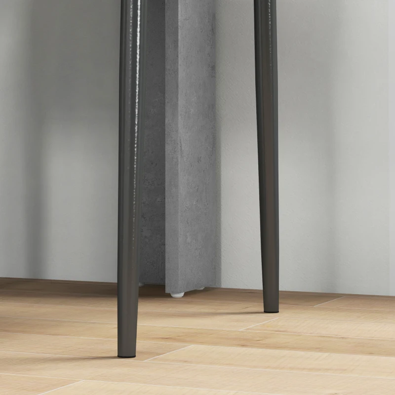 HOMCOM Dining Table Set for 2, Square Kitchen Table and Chairs, Dining Room Table and PU Leather Upholstered Chairs, Grey