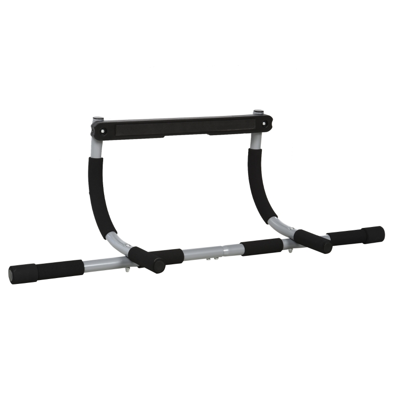 Soozier Pull-Up Bar for Doorway, Home Fitness Door Horizontal Chin up Bar for Indoor Gym Upper Body Workout, Grey