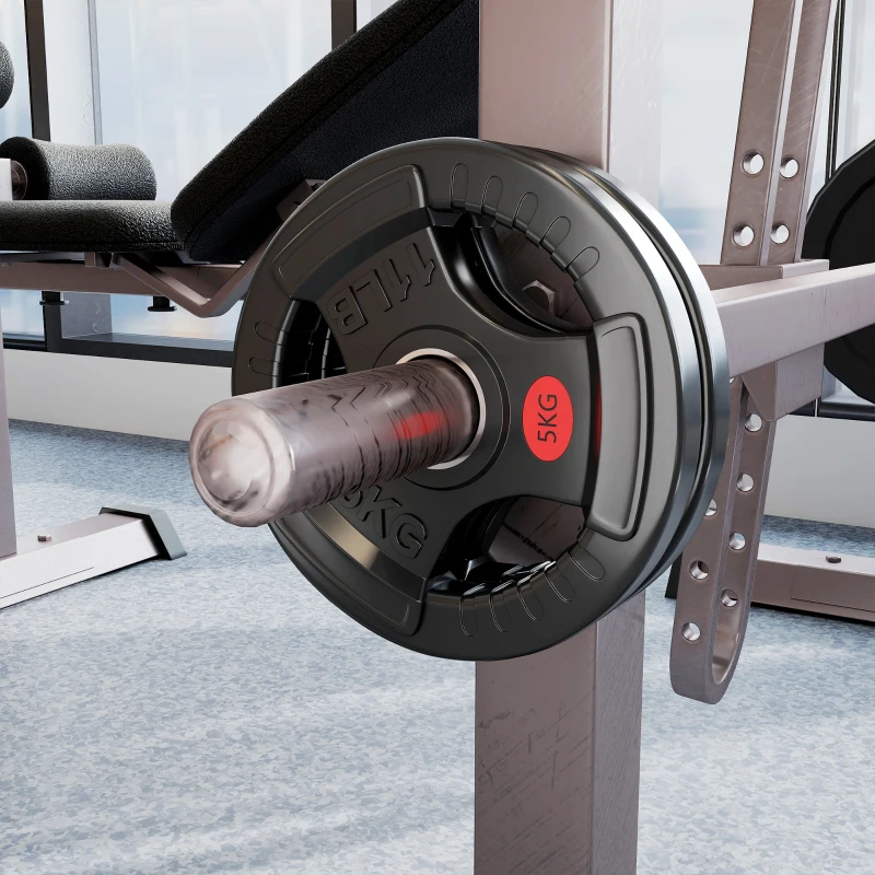 Soozier Weight Plates Set, 2-Inch Barbell Weights Set w/Tri-Grips for Home Gym Weightlifting and Strength Training, 2 x 11lbs