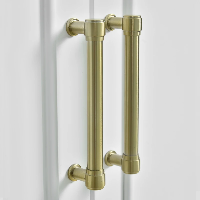 Elegant Bathroom Vanity with Ceramic Sink, Soft-Close Doors and Drawers, Cabinet with Solid Wood Frame, 36" L x 18.5" W x 34" H, White