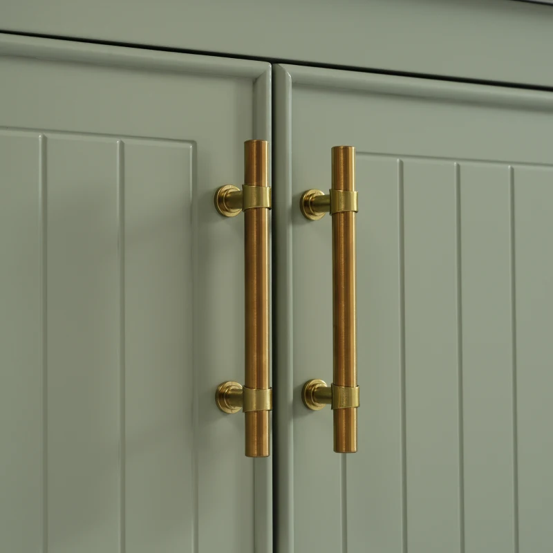 30" Bathroom Vanity with Ceramic Sink, Ample Storage, Soft Close Doors, Cabinet with Solid Wood frame, 30" L x 18.5" W x 34" H, Green+White