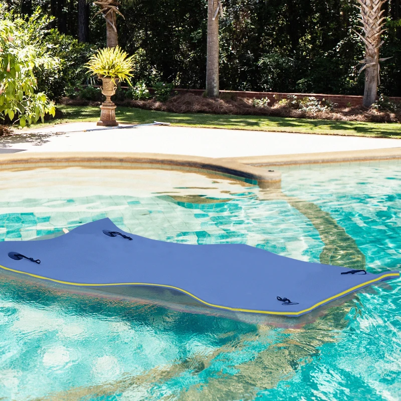Soozier 7.5x4ft Floating Mat Floating Lily Pad Water Carpet Float Aqua Mat Water Recreation and Relaxing in Pool Beach Lake