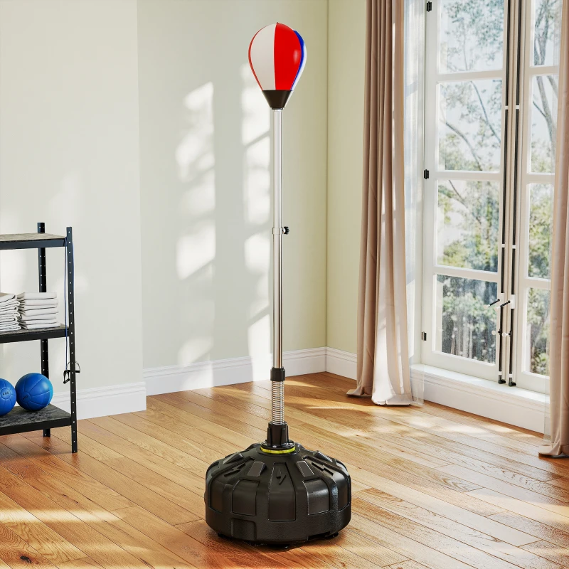 Soozier Reflex Bag, Speed Bag with Stand, 57.9" -65" Height Adjustable, for Home Gym Boxing Training