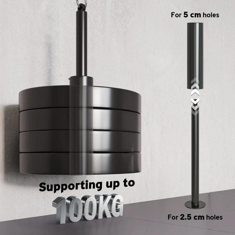 Soozier Weight Cable Pulley System for Home Gym with Universal Loading Pin for LAT Pull Down, Biceps Curl Workout, Red