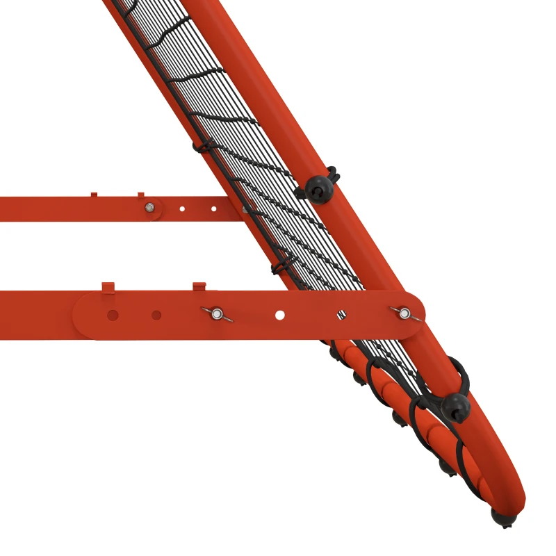 Soozier Volleyball Rebounder Net, Adjustable Soccer Rebounder, Baseball Volleyball Training Equipment Aid, Red