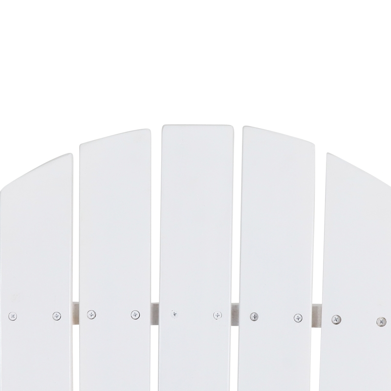 Rustic Acacia Wood Adirondack Chair with Nature-Inspired Textures, Foldable Patio Seating with Traditional Slats, 30" L x 36" W x 34" H, White