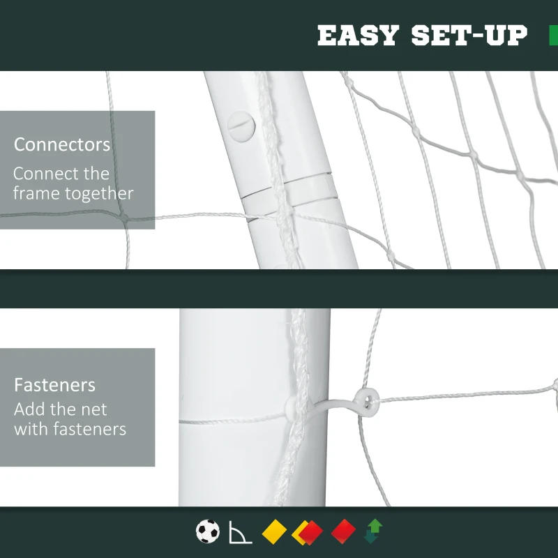 Soozier 9.8 x 6.6ft Soccer Goal, Portable Soccer Practice Net with PE Net for Backyard, Garden, Park, Beach