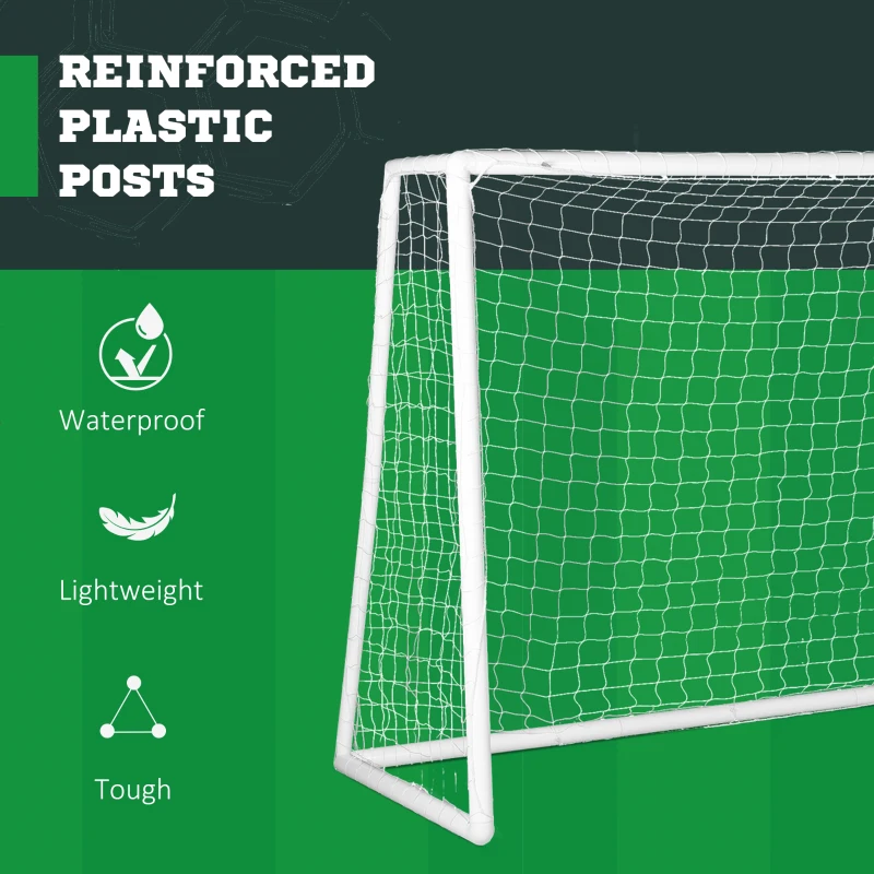 Soozier 9.8 x 6.6ft Soccer Goal, Portable Soccer Practice Net with PE Net for Backyard, Garden, Park, Beach