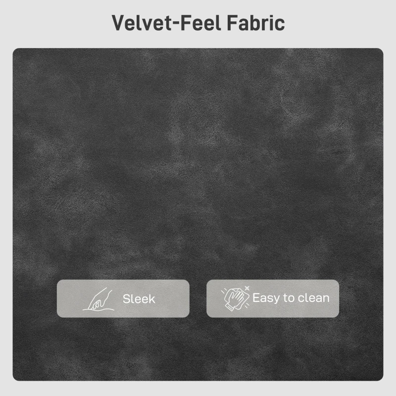 HOMCOM 55" Loveseat Sofa, Small 2 Seater Couch with Solid Wood Legs, Modern PU Leather Upholstered Sofa for Small Spaces, Grey