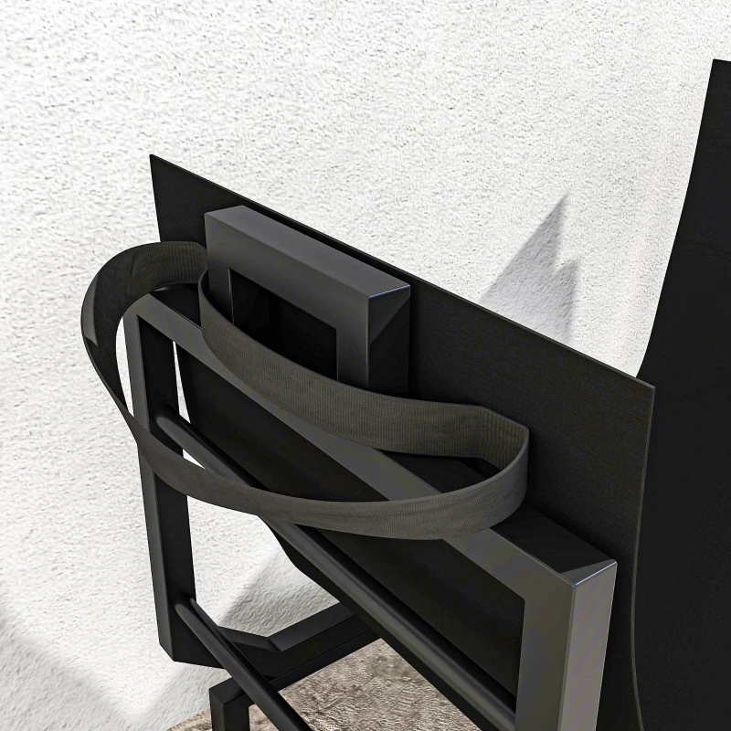 Outsunny Firewood Rack Outdoor, Heavy-Duty Log Holder with Log Tote Bag for Fireplace, Indoor Fire Wood Storage Rack