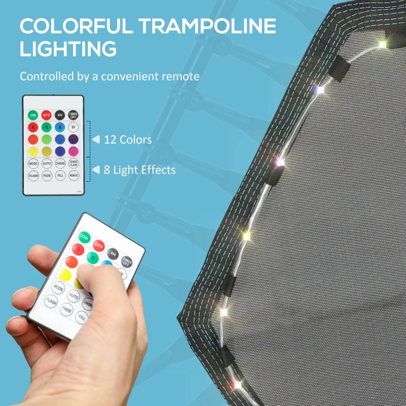 Soozier 45" Rebounder Trampoline for Adult, Quiet Bungee Rebounder with Adjustable Handle, Blue