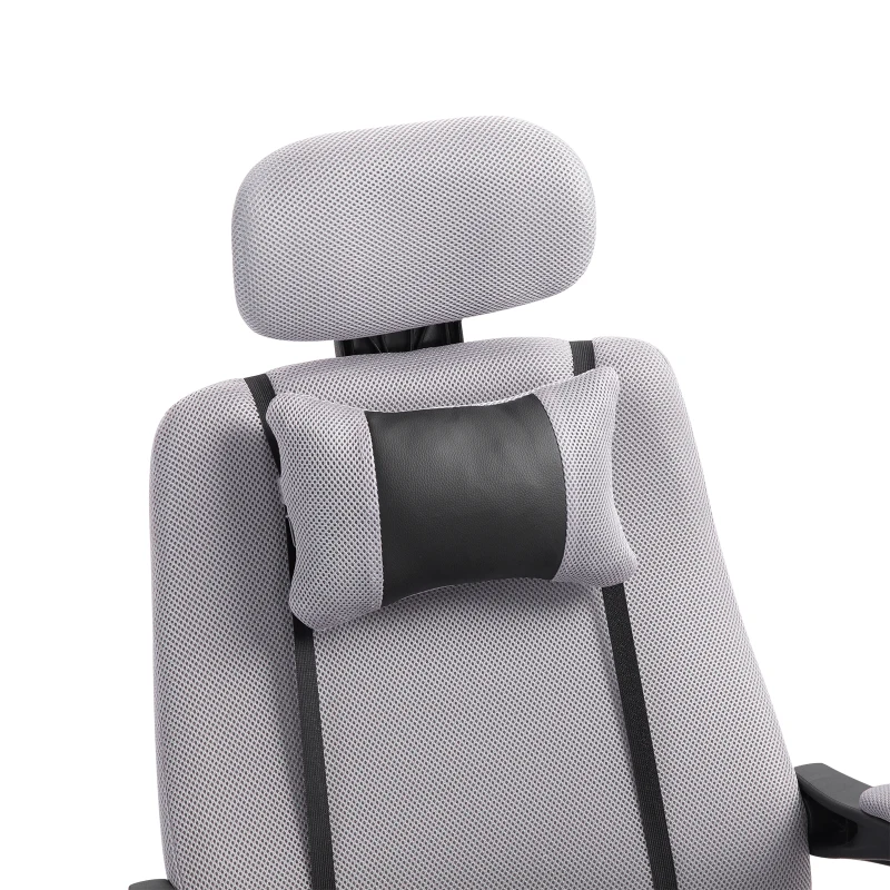 Vinsetto Ergonomic Executive High Back Office Chair with Footrest,Lumbar Support,Grey