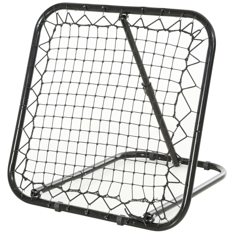 Soozier Soccer Rebounder Net, 3' x 3', Angle Adjustable Baseball Rebounder Net Training Equipment Aid with Quick Folding Design for Teens & Adults, Kickback Target Goal Play