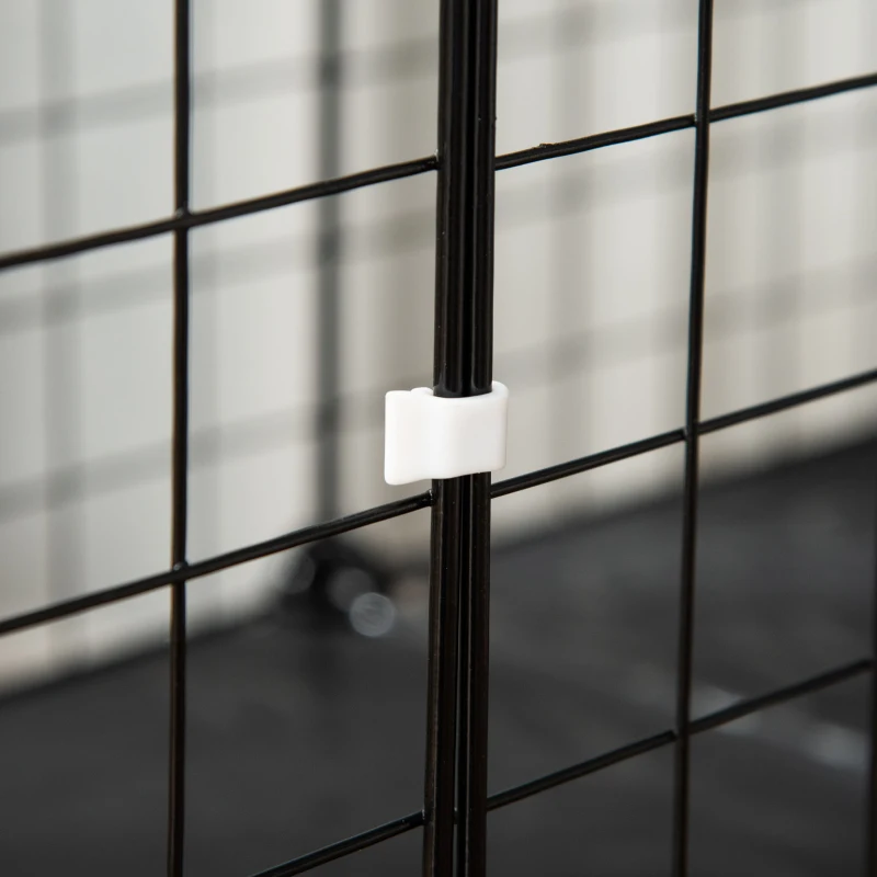 PawHut Small Animal Cage Rabbit Cage with Door, Guinea Pig Playpen, Small Animal Fence for Bunny, Chinchilla, Freret, Chinchilla, Indoor and Outdoor Use, Total 31 Panels, 41.3" x 41.3" x 27.6"