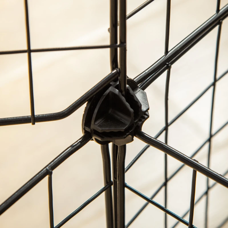 PawHut Small Animal Cage Rabbit Cage with Door, Guinea Pig Playpen, Small Animal Fence for Bunny, Chinchilla, Freret, Chinchilla, Indoor and Outdoor Use, Total 31 Panels, 41.3" x 41.3" x 27.6"