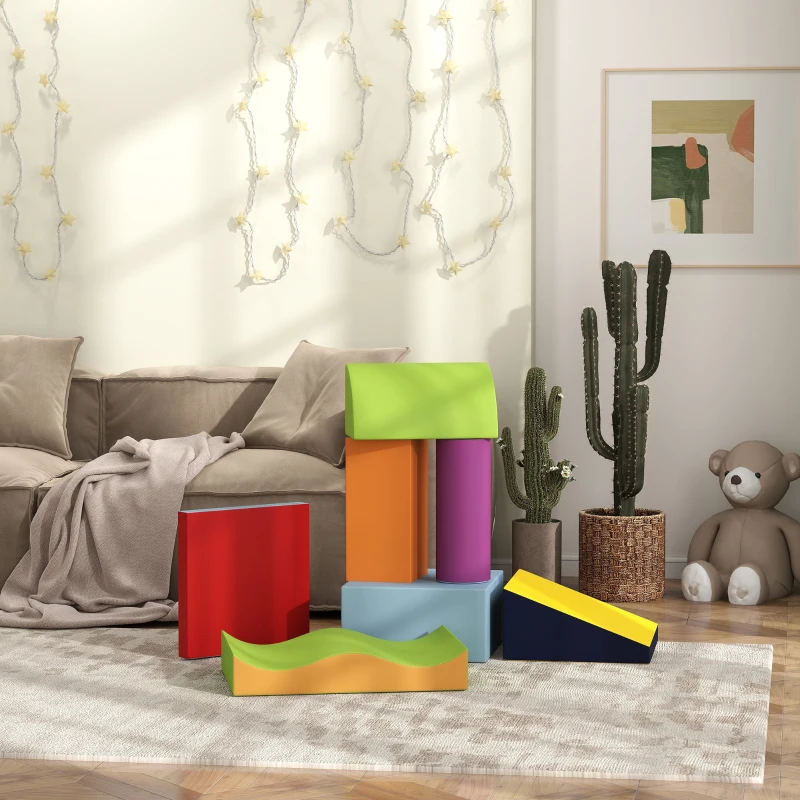 Soozier 7 Piece Climb and Crawl Activity Play Set Soft for Toddler, Contemporary