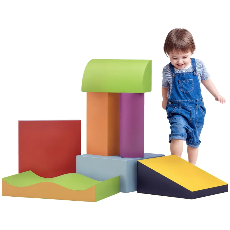 Soozier 7 Piece Climb and Crawl Activity Play Set Soft for Toddler, Contemporary