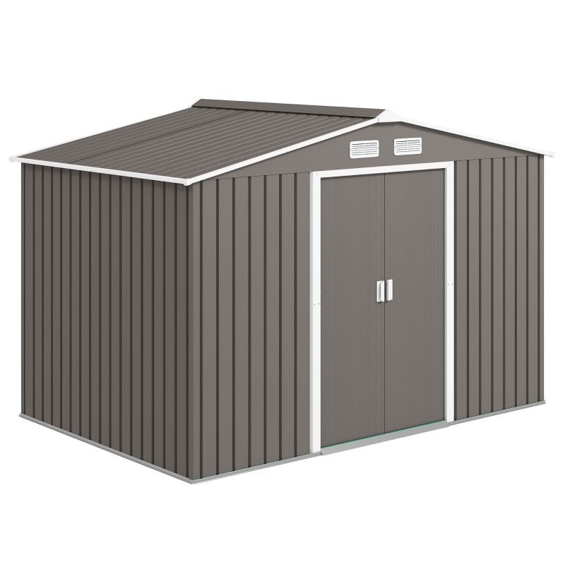 Outsunny Large Outdoor Storage Shed, 9x6 Garden Tool Shed with