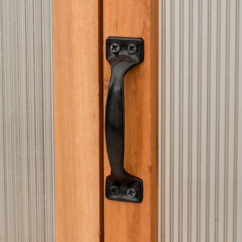 Outsunny 6' x 4' x 7' Polycarbonate Greenhouse, Walk-in Hot House Kit, Hobby Greenhouse with Lockable Door, Level 5 Wind Resistant Wooden Frame, Natural Wood