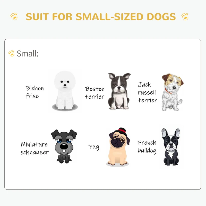 PawHut Wooden Dog Kennel, End Table Furniture with Lockable Doors, Small Size Pet Crate Indoor Animal Cage, Brown