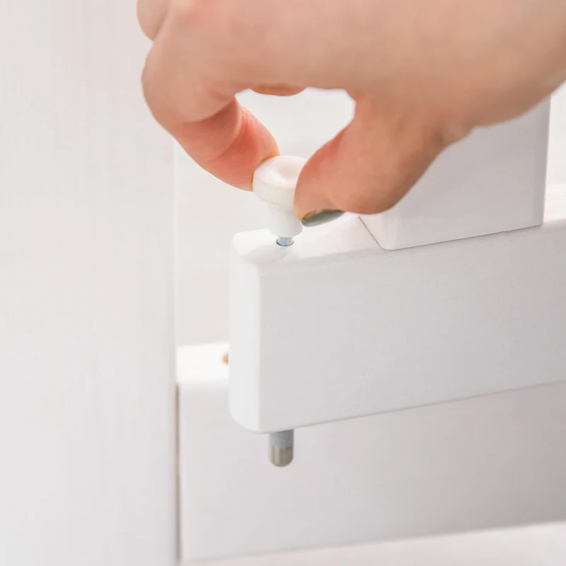 PawHut 4 Panel Foldable Free Standing Pet Gate with Support Feet for Medium and Large Dogs, for Stairway, Doorway, Hallway