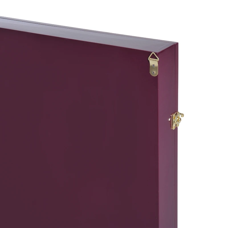 HOMCOM Jersey Display Frame Case, Acrylic Sports Shirt Shadow Box for Basketball Football Baseball, 28" x 35", Brown