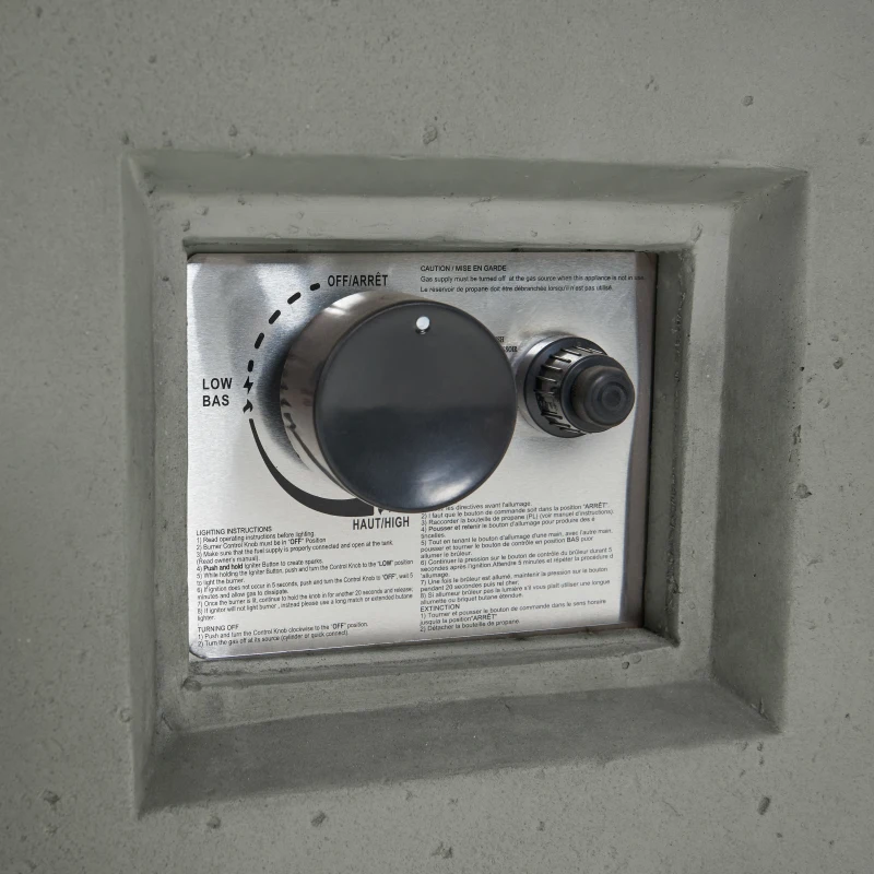 50,000 BTU Square MGO Fire Table for Effortless Warmth, Modern Design with Lightweight Concrete, 40" L x 40" W x 12.5" H, Light Gray