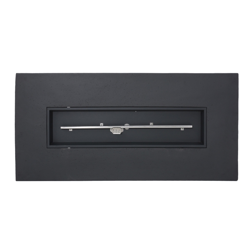 50,000 BTU Rectangle MGO Fire Table with Modern Design, Durable Iron Frame, No Assembly Required, 56" L x 26.5" W x 15" H, Dark Grey