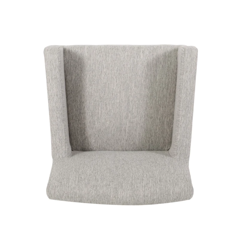 Set of 2 Upholstered Counter Stools with Durable Craftsmanship, Contemporary Style with Rubberwood Frame, 24×23×39.5 inch, Light Gray
