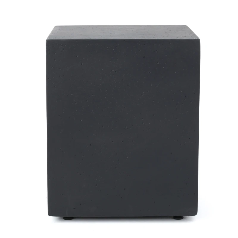 Modern MGO Tank Holder Side Table with Multi-functional Design, Lightweight Concrete for Durability, 16.5" L x 16.5" W x 20.5" H, Dark Grey