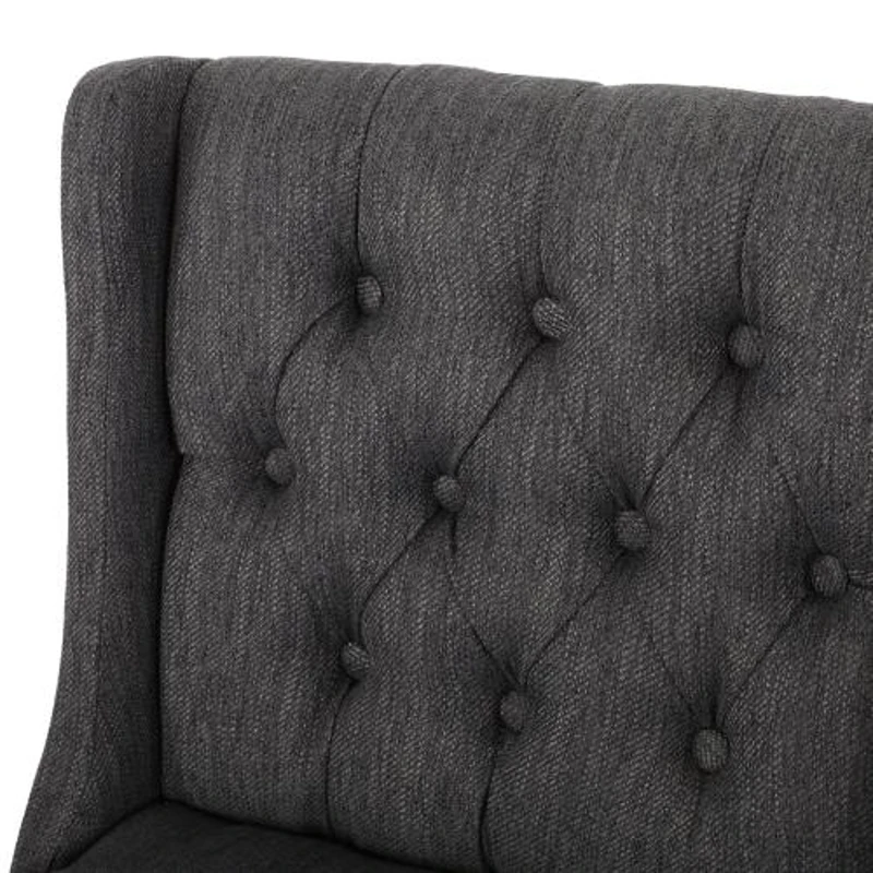 2 Sets of Modern Minimalist Bar Stool with Commercial Grade, Seat with Metal Legs and High-Density Fabric Seat, 19" L x 23.5" W x 44.5" H, Gray