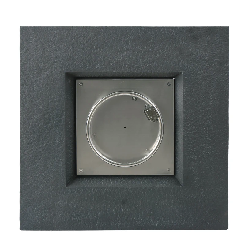 40000 BTU Stone Square MGO Fire Pit with Stylish Square Design, Built-in Tank Space, 32" L x 32" W x 24" H, Stone Gray