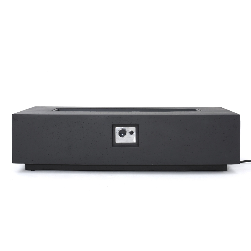 50,000 BTU Rectangle MGO Fire Table with Modern Design, Durable Iron Frame, No Assembly Required, 56" L x 26.5" W x 15" H, Dark Grey