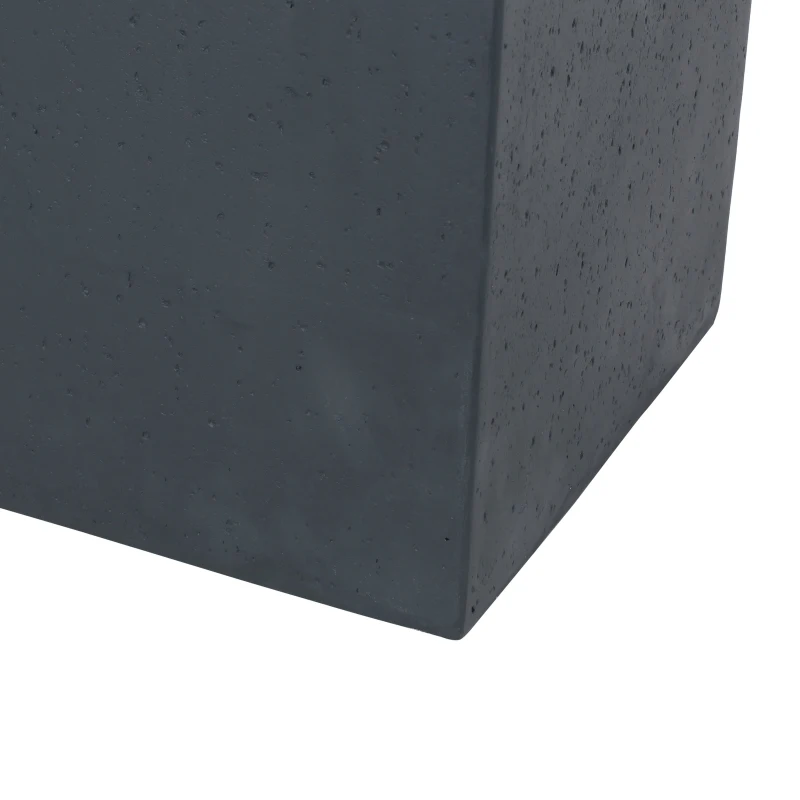 Modern MGO Tank Holder Side Table with Multi-functional Design, Lightweight Concrete for Durability, 16.5" L x 16.5" W x 20.5" H, Dark Grey