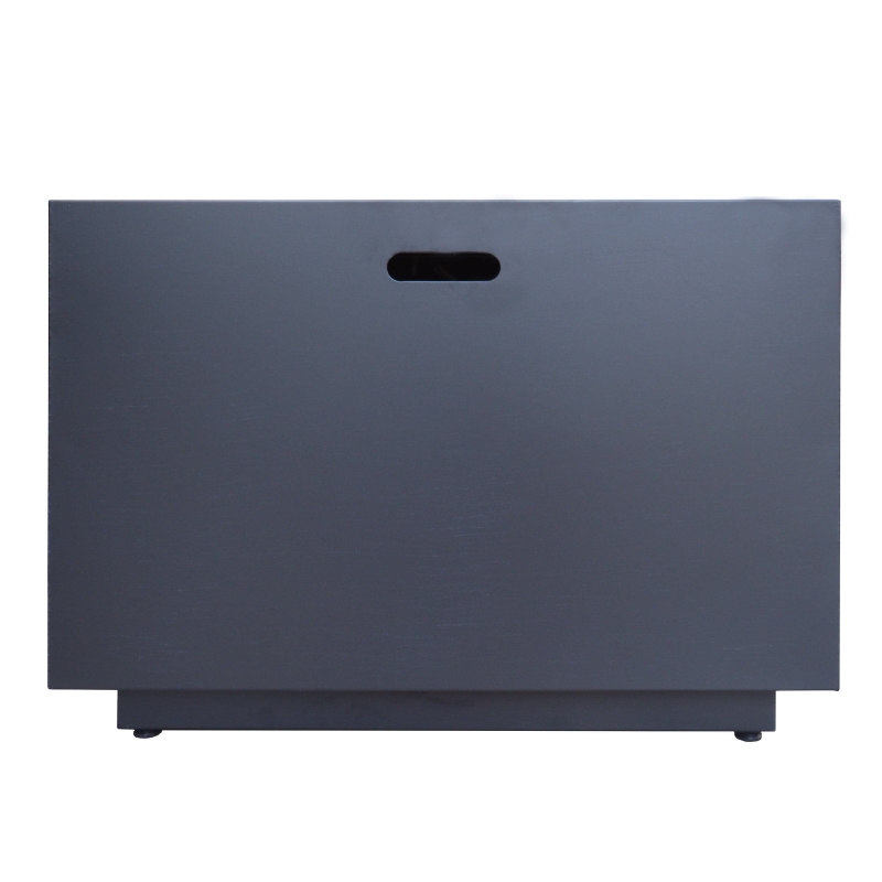 50,000 BTU Square Iron Propane Fire Pit Table with Built-in Tank Space, No Assembly Required, 33" L x 33" W x 24" H, Dark Gery