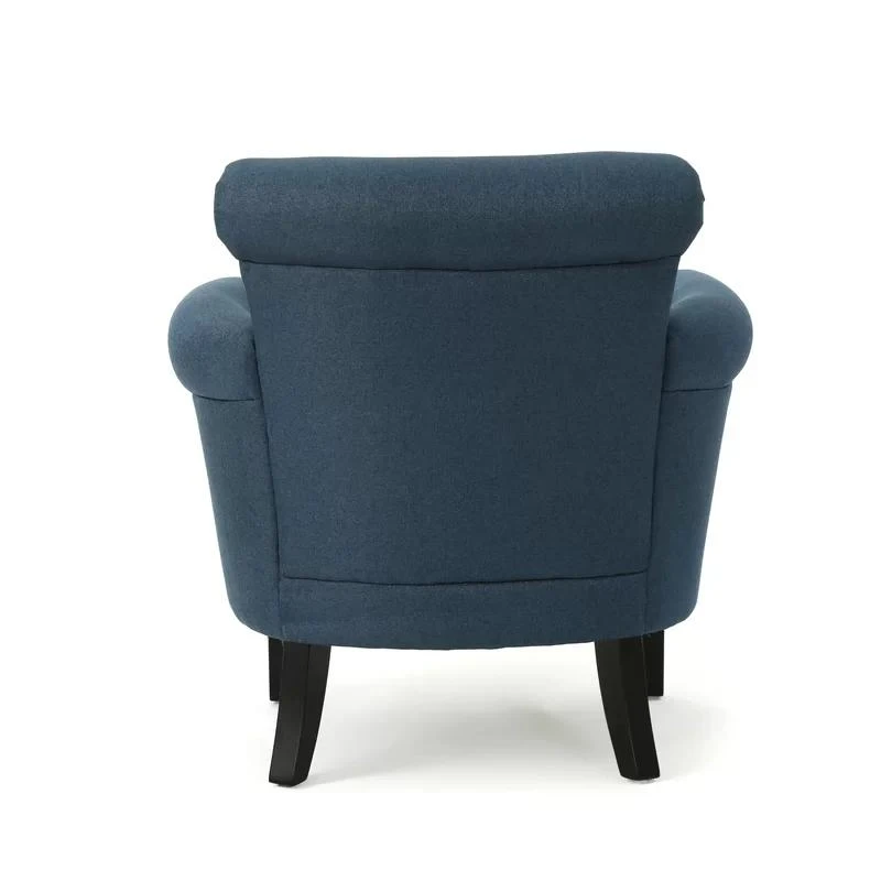 Modern Accent Chair with Modern Design, Leisure Club Chair with Wood Legs for Living Room, 31" L x 29.5" W x 31.5" H, Navy Blue