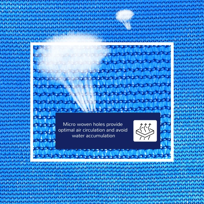 Outsunny Triangle 12' Canopy Sun Sail Shade Garden Cover UV Protector Outdoor Patio Lawn Shelter with Carrying Bag, Blue